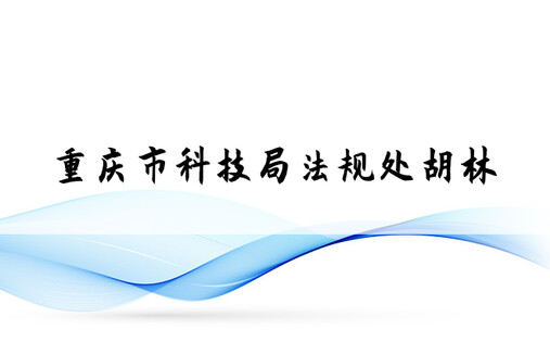 重庆市科技局法规处胡林
